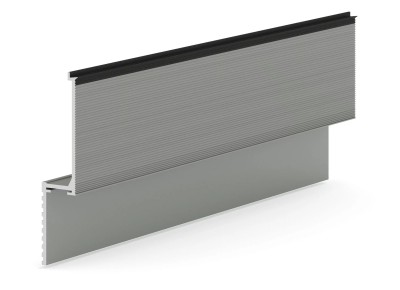Теневая рейка Laconistiq micro (скрытый наличник)  RAL 9016 черный муар (93х15,7х1000мм)