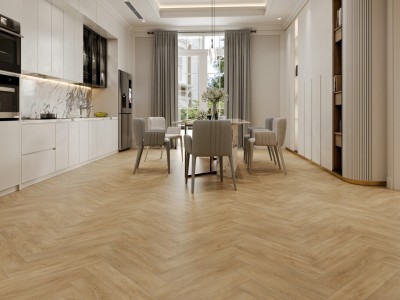 Каменный SPC ламинат EVOFLOOR Parquet Click Oak Sand Дуб Песочный (600х125х4.0мм)
